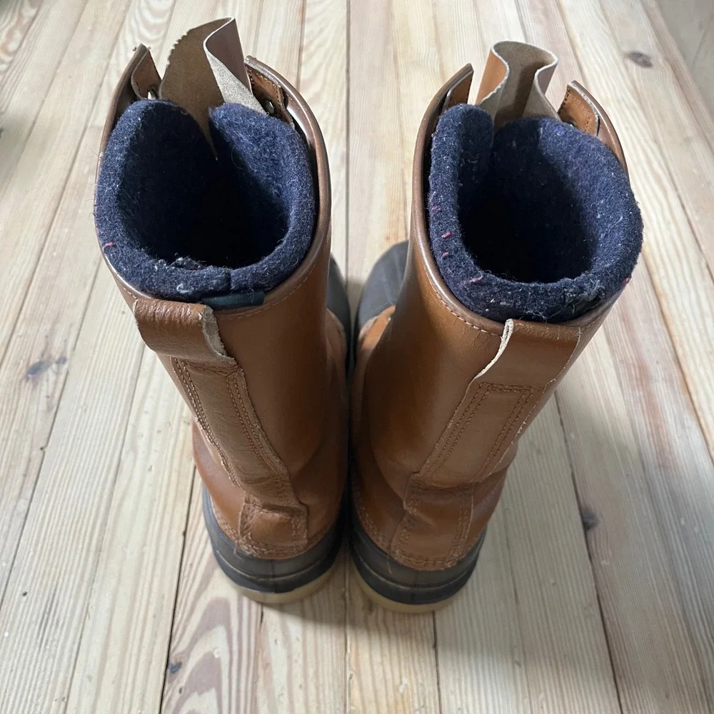 Sorel Frontier Winter Pac Boots Mens 12 Tan Leather Duck Boots Made in Canada